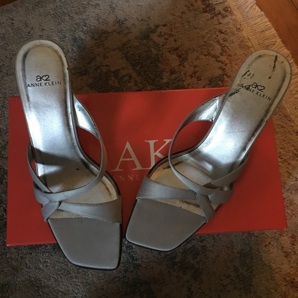 Anne Klein silver sandal